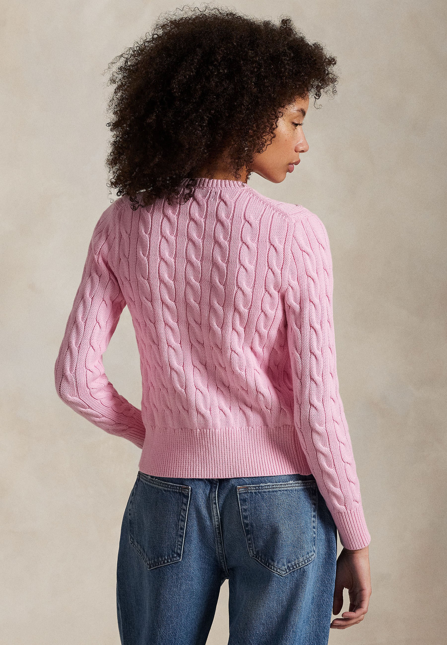 Polo Ralph Lauren CABLE-KNIT COTTON CREWNECK CARDIGAN - Cardigan
