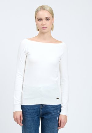 BOAT-NECK BASIC - Maglione - milk