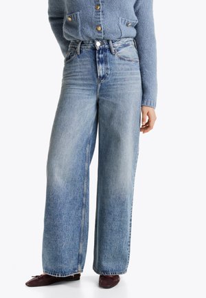WIDE LEG - Wide leg - blue denim