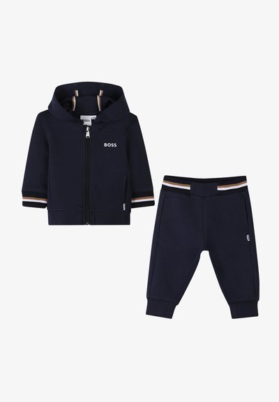 TODDLER CARDIGAN/TROUSERS UNISEX SET - Sweat zippé - navy