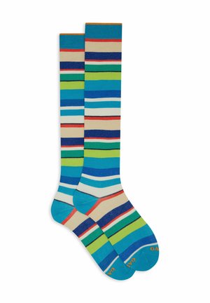 STRIPES - Calzettoni - turchese panna