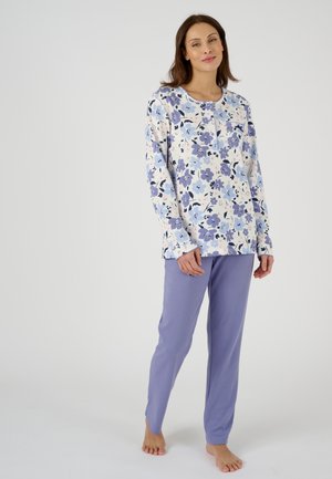Damart MANCHES LONGUES SET - Pyjama - bleu fleuri