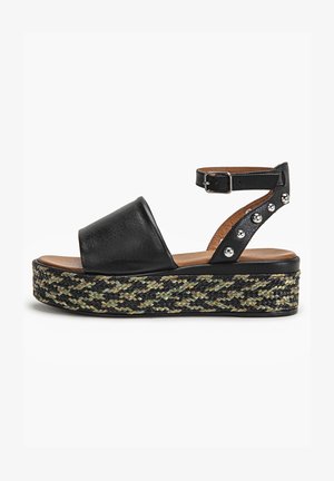 Sandalen met plateauzool - black blk