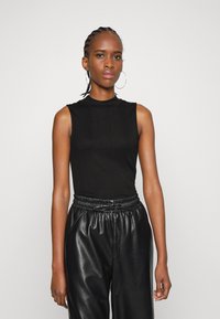 Calvin Klein MOCK NECK TANK - Top - black