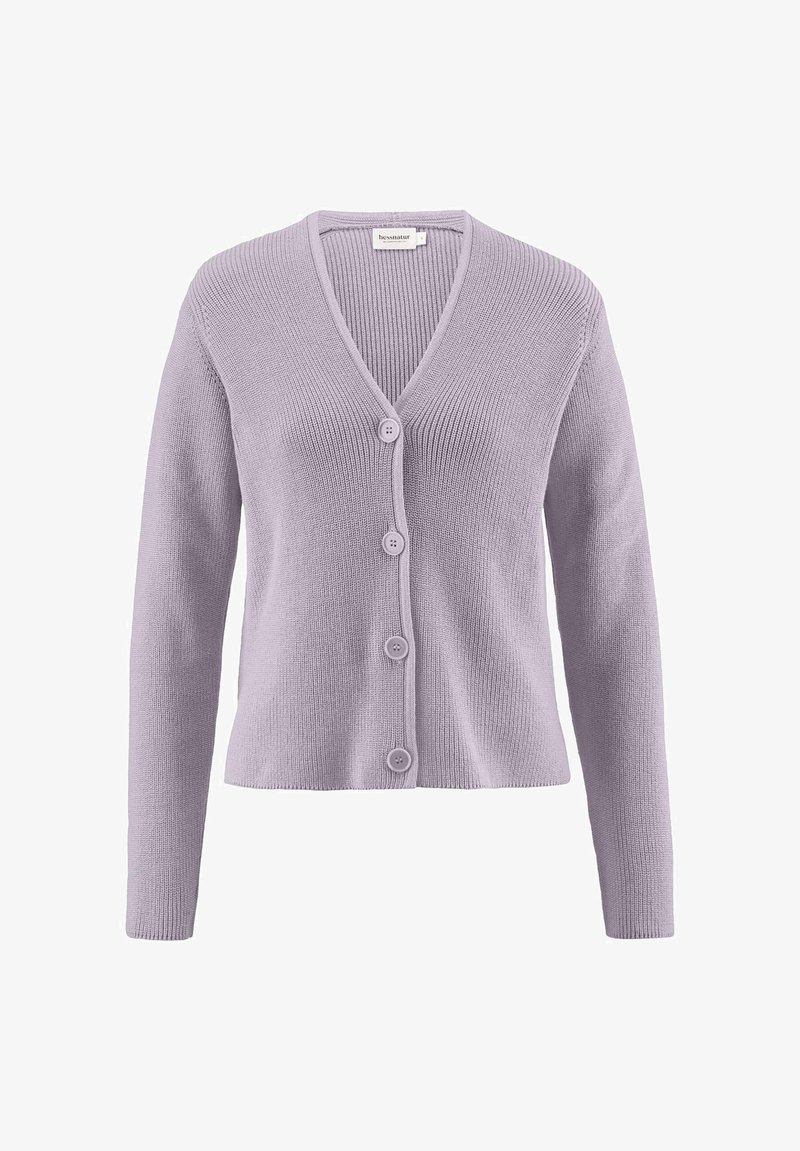 hessnatur RELAXED Strickjacke pastell lavendel/flieder