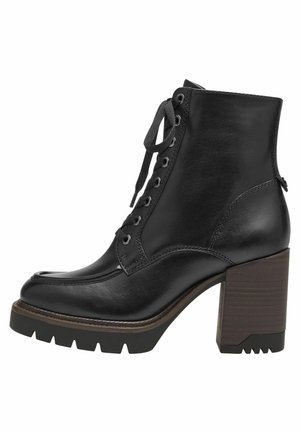 Tamaris Platform ankle boots - black leather