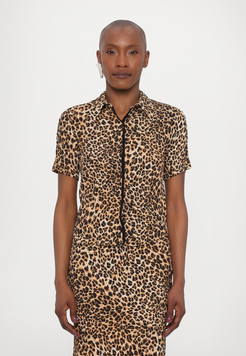 Nanushka - CLARE BLOUSE - Button-down blouse - light brown, Enlarge