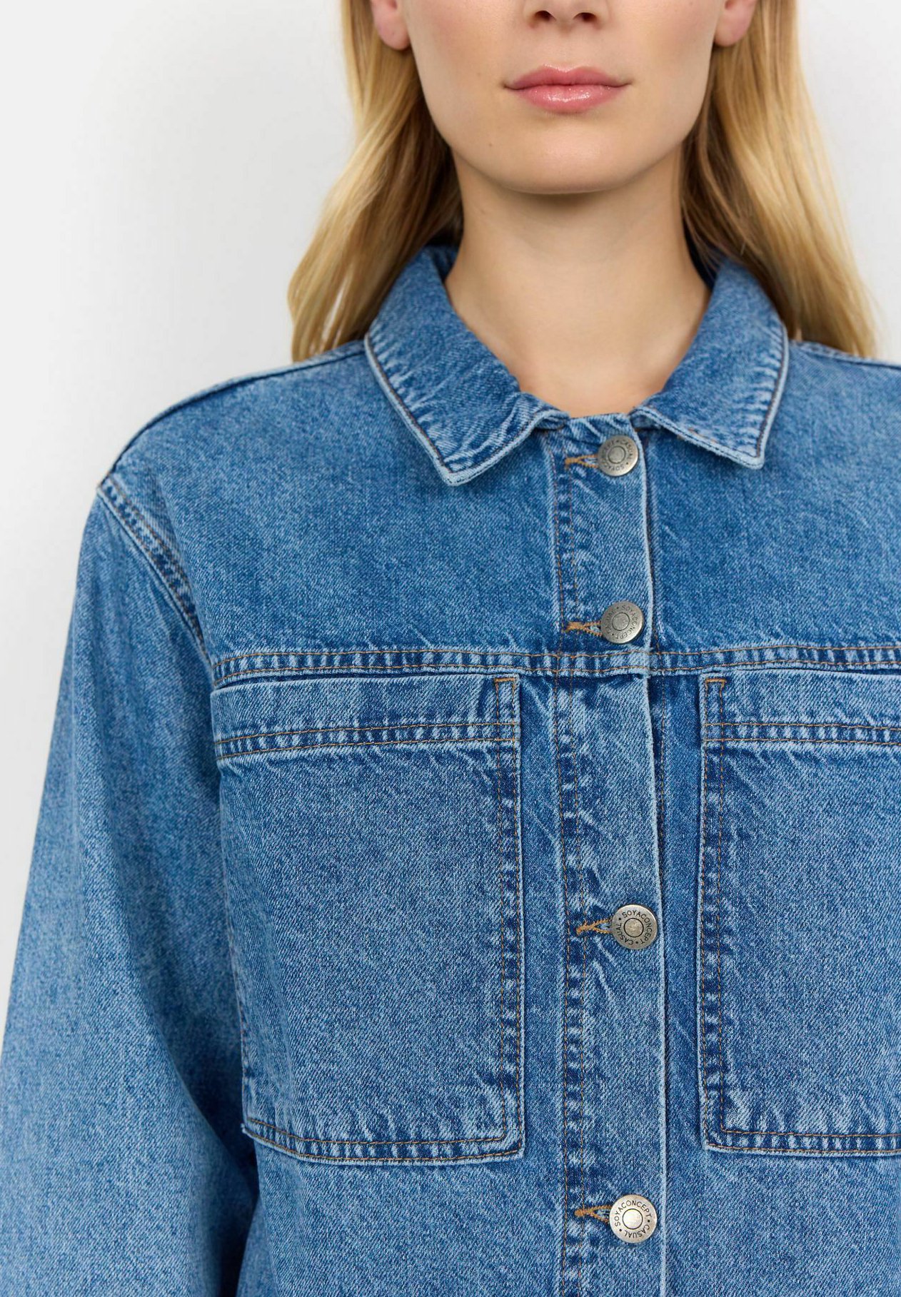 Soyaconcept SC-DOLORES 2 - Denim jacket - medium blue denim/blue