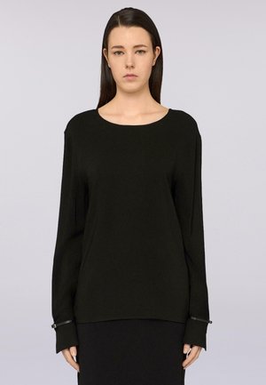 CON SCOLLO A FIBBIE SUI POLSI - Blouse - black milano
