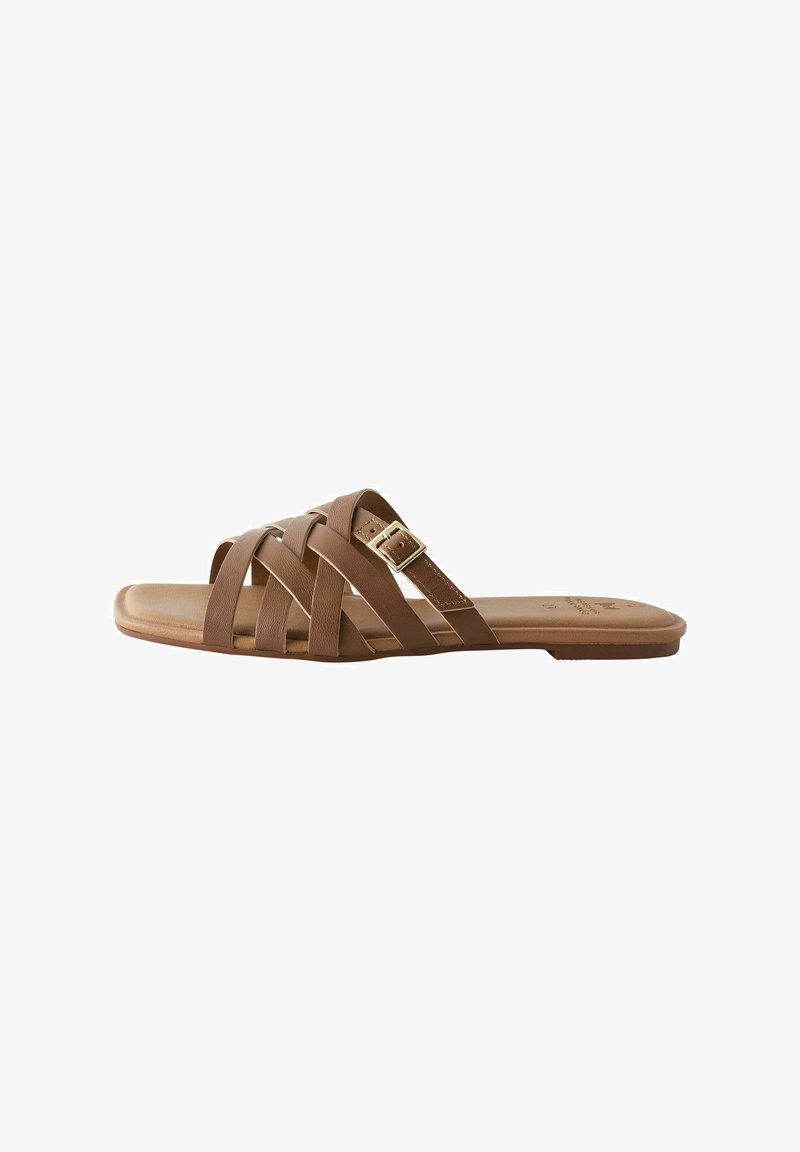 Next FOREVER COMFORT CROSS STRAP REGULAR WIDE FIT - Mules - tan brown