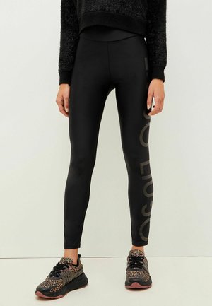 WITH LOGO - Leggings - Trousers - black