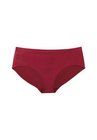 Culotte en coton rouge avec une texture lisse et une couverture modérée. Dotée d'une taille sans coutures et d'un détail logo subtil à l'arrière.