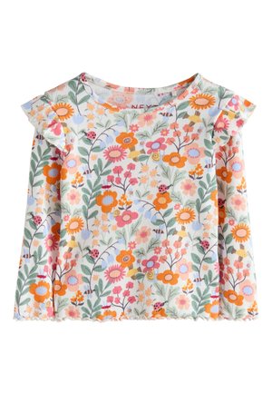 Next, REGULAR FIT LONG SLEEVE  FRILL  - T-shirt à manches longues - orange ditsy floral