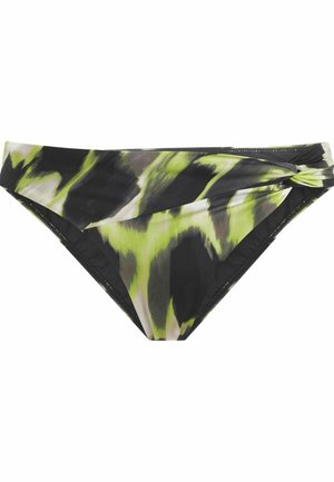 Mint Velvet TWIST SIDE - Bikinio apatinė dalis - lime green animal