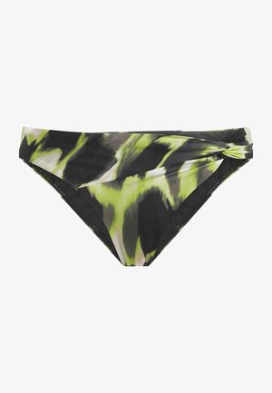 Mint Velvet TWIST SIDE - Bikinio apatinė dalis - lime green animal