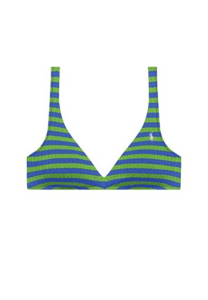 V NECK HOOK BACK BRA - Vrchný diel bikín - riviera green/blu