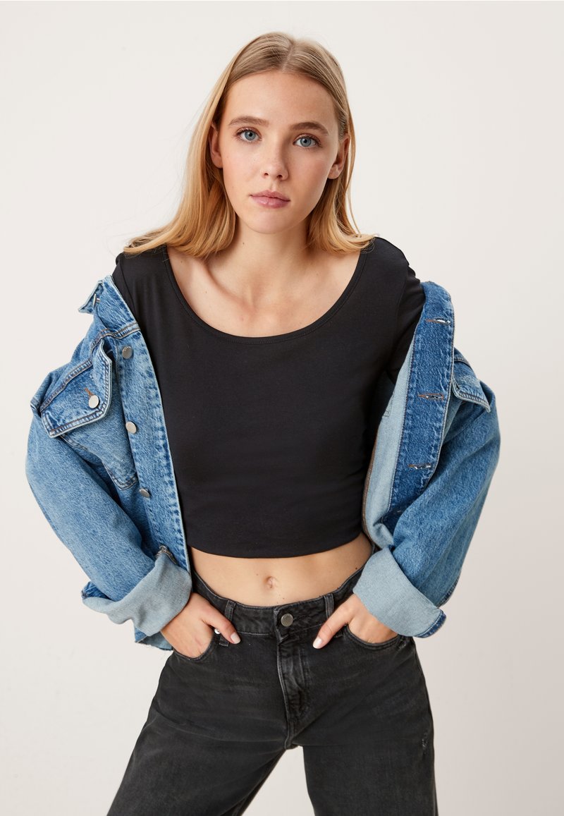 Damen T-Shirts | QS by s.Oliver LONGSLEEVE Langarmshirt black/schwarz - PC08413 Damen T-Shirts | QS by s.Oliver LONGSLEEVE Langarmshirt black/schwarz - PC08413