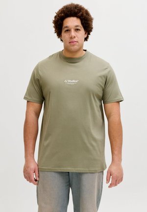 Jack & Jones, JJESOHO TEE SS CREW NECK NOOS PLS - Tričko s potlačou - vetiver