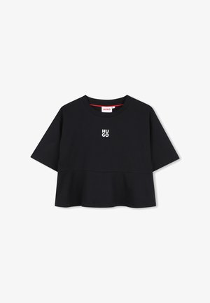 HUGO Kids, SHORT SLEEVES TEE-SHIRT - T-Shirt print - black
