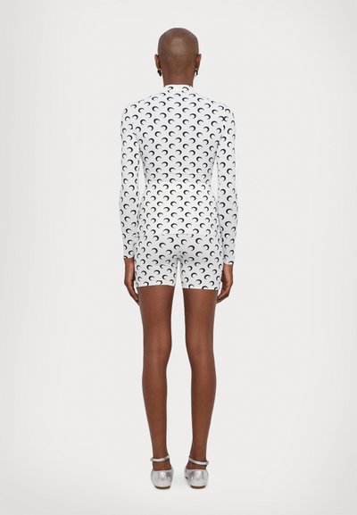 MARINE SERRE MOON PRINTED SECOND SKIN HIGH NECK - Long sleeved top - optical white