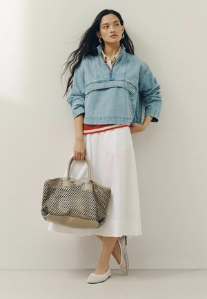 Next, LASER CUT SLOUCHY HAND HELD BAG - Kabelka - taupe
