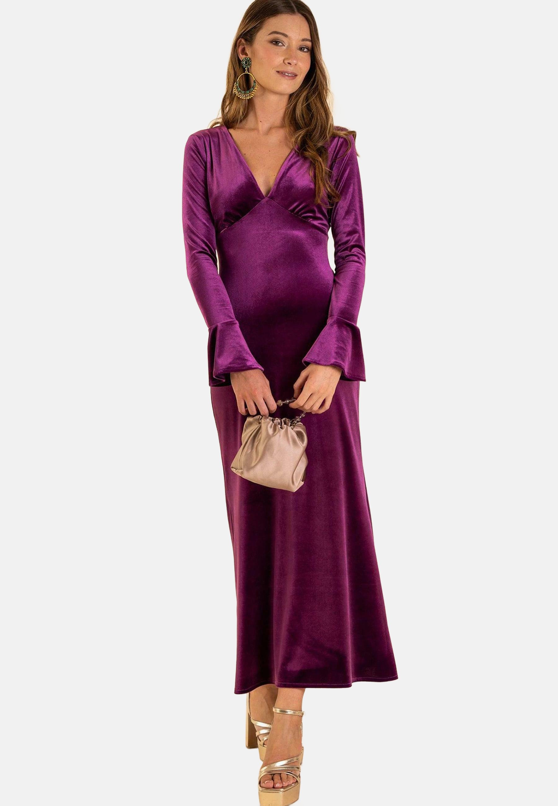 THE-ARE CORTE SIRENA Vestido de fiesta morado