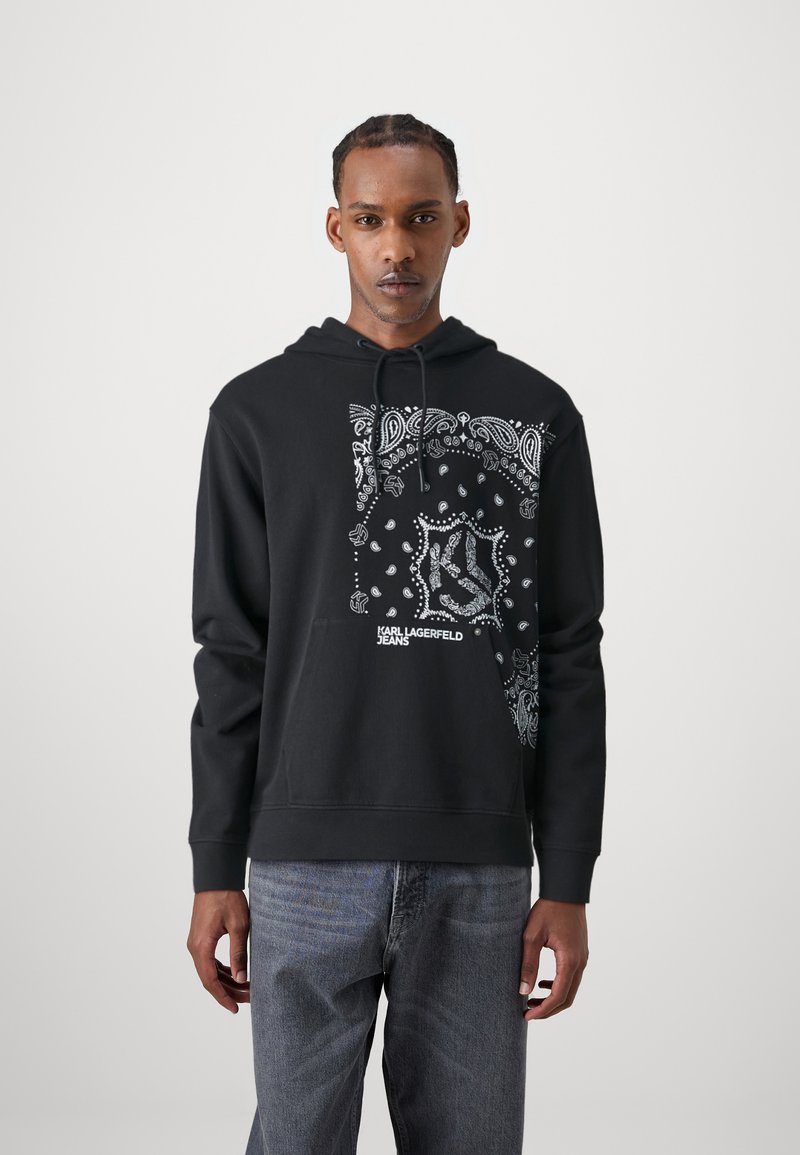 Karl Lagerfeld Jeans REGULAR BANDANA HOODIE - Sweatshirt - black