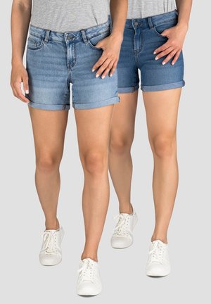 Noisy May BELUCKY 2PACK - Jeansshort - light blue medium blue