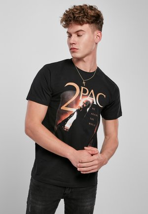 ME AGAINST THE WORLD COVER - Print T-shirt - black