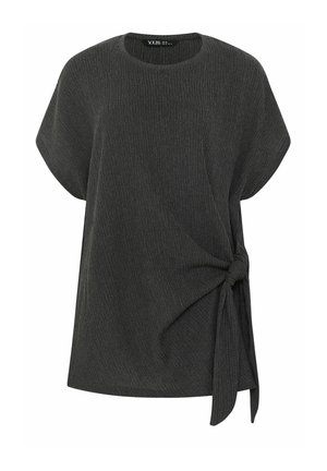 Yours Clothing, PLUS SIZE CASUAL TOPS - T-Shirt print - charcoal