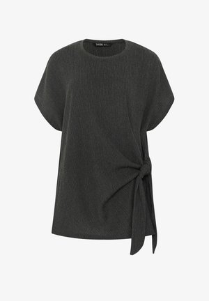 Yours Clothing, PLUS SIZE CASUAL TOPS - T-shirts print - charcoal