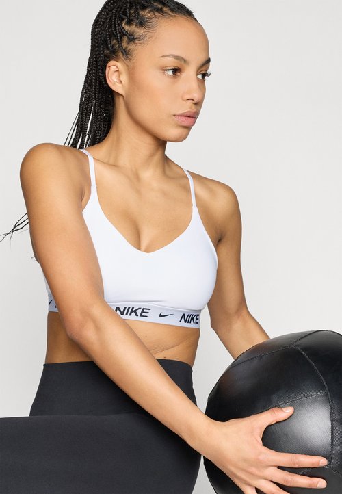 Nike Top de mujer W Nk DF Indy Lgt Spt Bra Blanco / Negro — foto 4