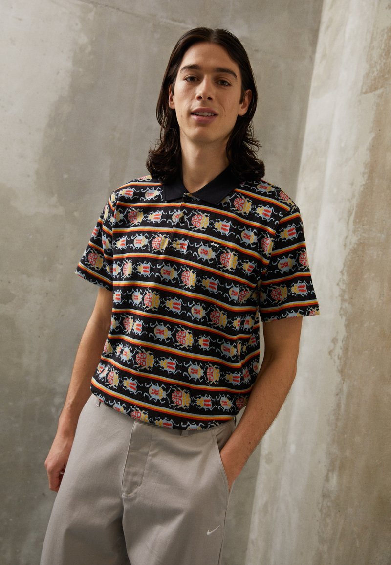 Obey Clothing BUGS - Polokošeľa - black multi
