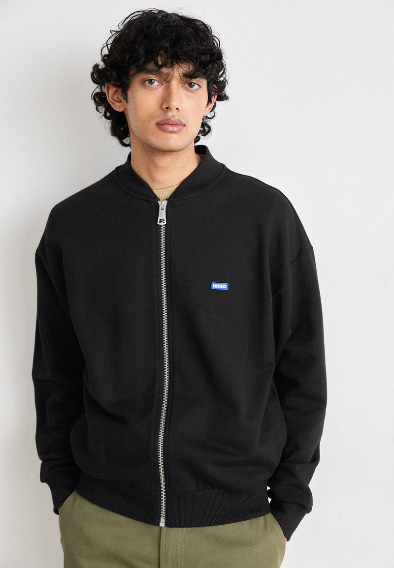 HUGO - NARANE - Zip-up sweatshirt - black, Enlarge