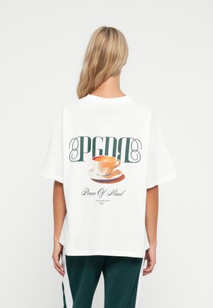 HELENA HEAVY OVERSIZED TEE - Print T-shirt - washed warm white
