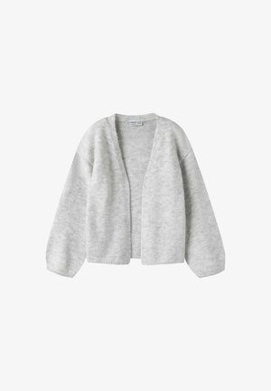 Name it, NKFOLINA LS KNIT CARD NOOS - Kardigán - light grey melange