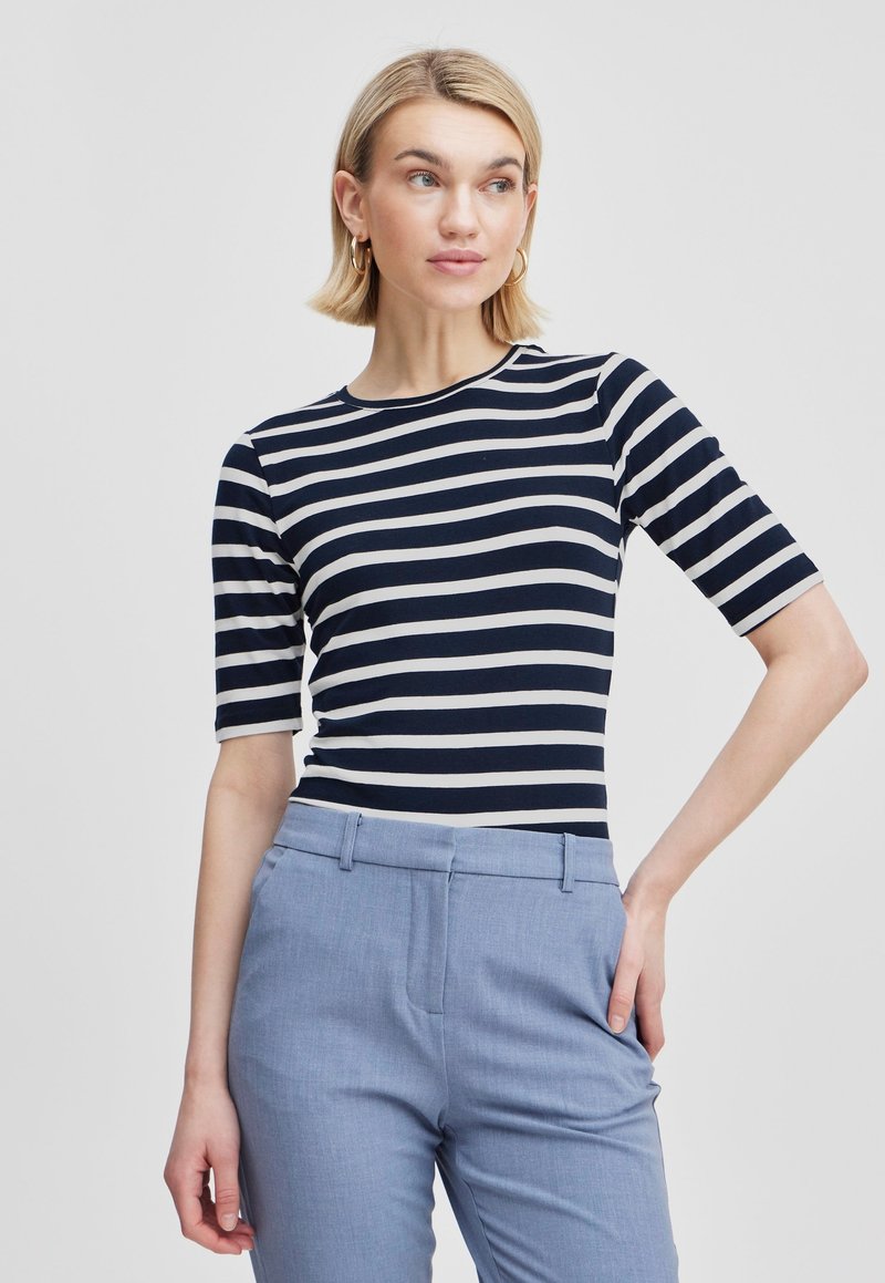 b.young BYPAMILA - T-shirt print - blau