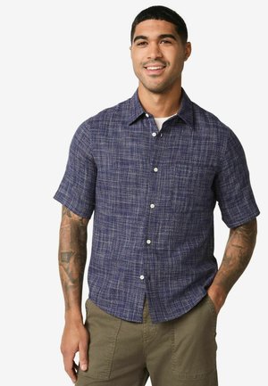 REGULAR FIT - TEXTURED CROSSHATCH SHORT SLEEVE - Hemd - indigo blue