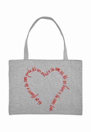 FLOWERS PRINT - Shopping Bag - mottled grey