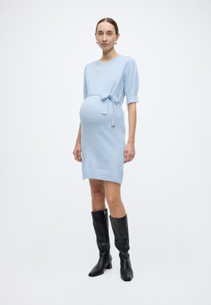 MLCARMEN 2/4 KNIT ABK DRESS - Jumper dress - brunnera blue detail:melange