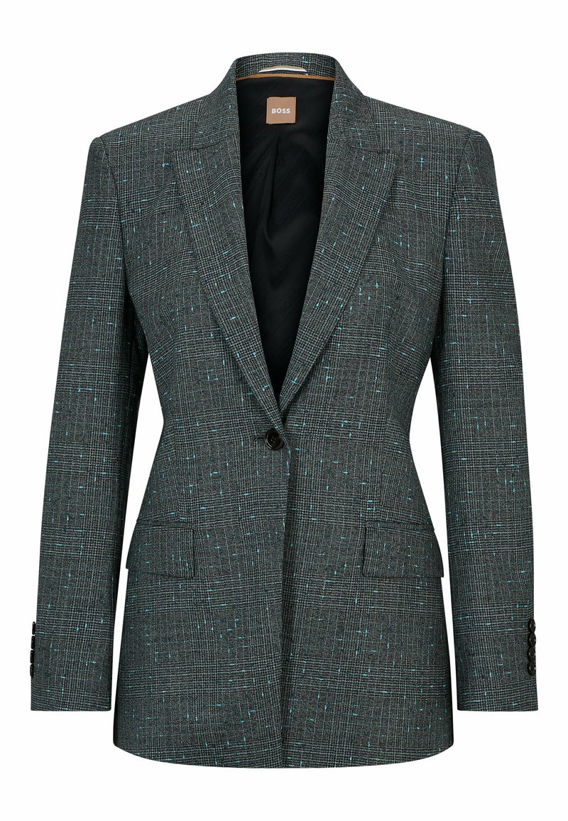 Boss Halflange jas grijs