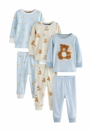 Next, REGULAR FIT - SNUGGLE 3 PACK SET - Pigiama - blue ecru baby bear