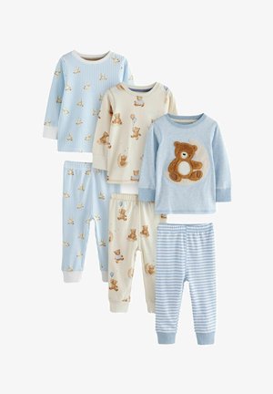 Next, REGULAR FIT - SNUGGLE 3 PACK SET - Nachtwäsche Set - blue ecru baby bear