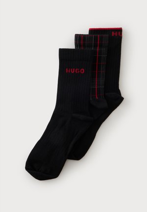 HUGO, 3 PACK - Chaussettes - black