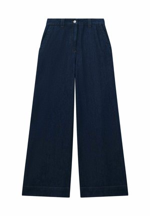 PETITE FIT - OLIVIA WIDE CONTRAST STITCH  - Flared Jeans - dark blue