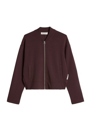 Marc O'Polo, MARC O'POLO JERSEY-BLOUSON RELAXED AUS INTERLOCK-QUALITÄT   - Sweat zippé - black cherry