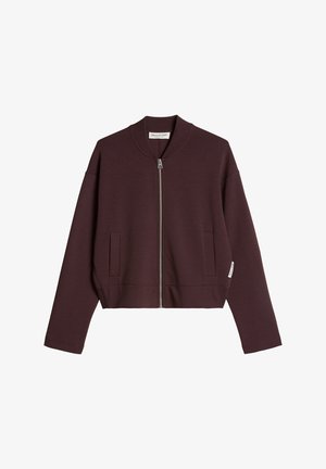 Marc O'Polo, MARC O'POLO JERSEY-BLOUSON RELAXED AUS INTERLOCK-QUALITÄT - Sweatjacke - black cherry