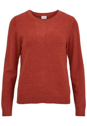 VILA VIRIL O-NECK  - Vesta - burnt henna melange