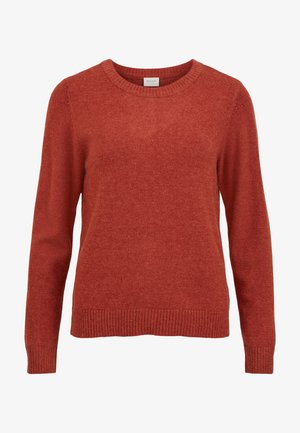 VILA VIRIL O-NECK  - Vesta - burnt henna melange