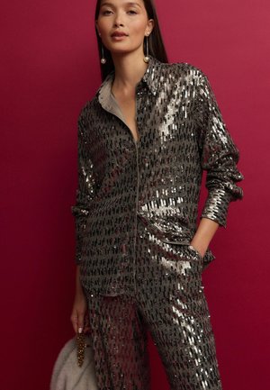 Next SEQUIN BUTTON UP TALL REGULAR FIT - Paitapusero - gold